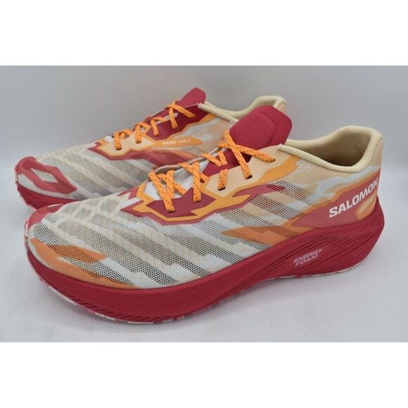 Salomon Womens Size 11 Aero Volt Tender Peach Pink White Running Shoes Sneaker - Picture 2 of 10